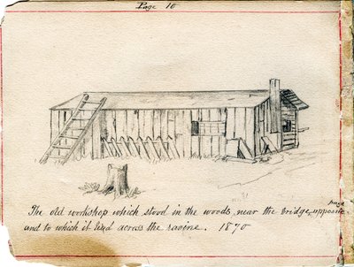 Työpaja Saint Mary-of-the-Woodsin Providence Sistersin alueella, Indiana, vuonna 1870 tekijältä Maurice Schnell